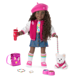 Truly Me™ 18-inch Doll #127, Puppy, Mini Backpack & Accessories AG™ Star Squad Bundle