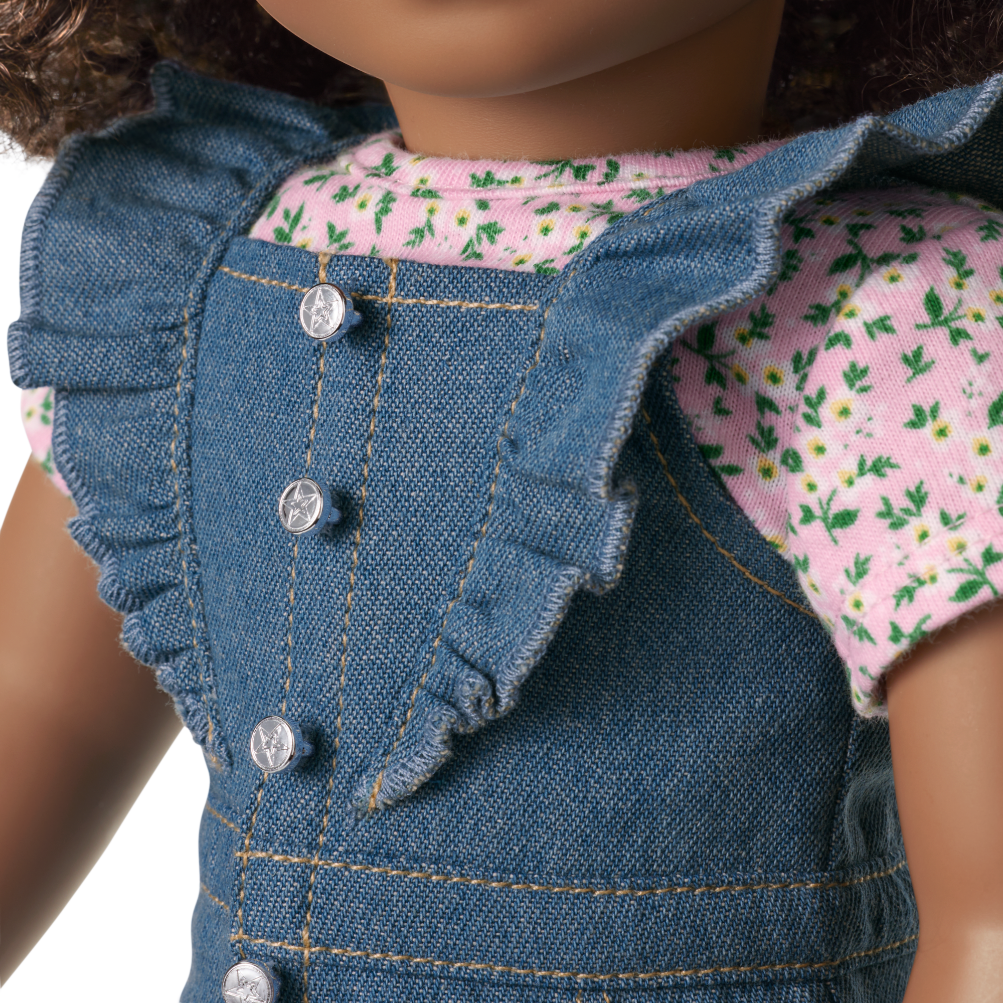 Chestnut Charm Horse & Western Flowers Denim Jumpsuit for 18-inch Dolls - Image 6