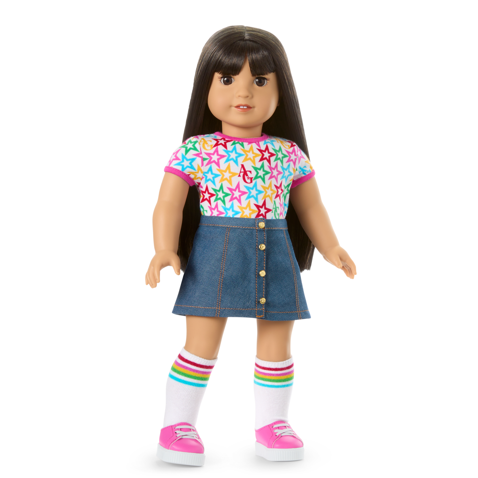 Truly Me™ 18-inch Doll #130 with straight black-brown hair - Image 6