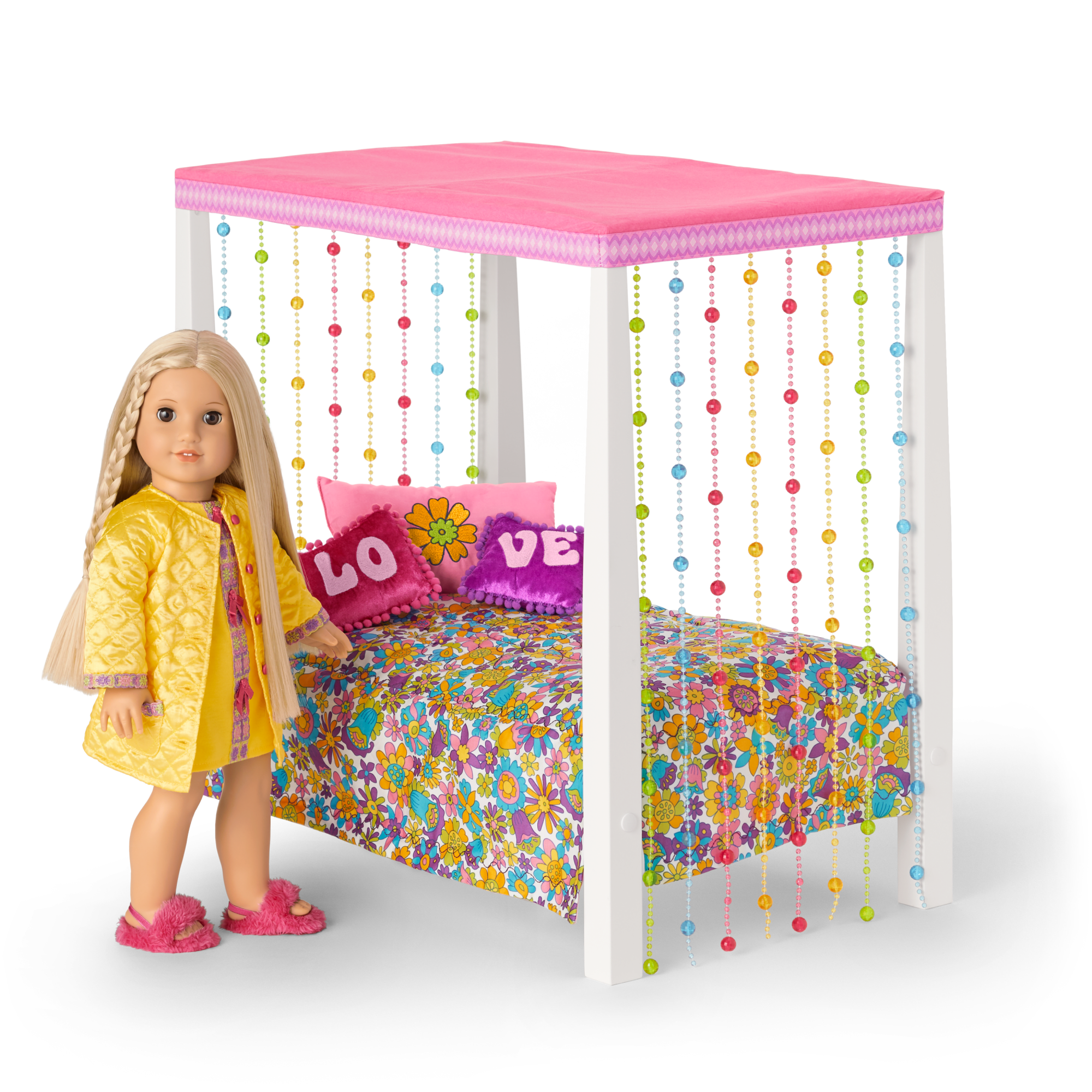 Julie’s™ Groovy Bed & Bedding for 18-inch Dolls (Historical Characters) - Image 2
