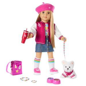 Truly Me™ 18-inch Doll #131, Puppy, Mini Backpack & Accessories AG™ Star Squad Bundle