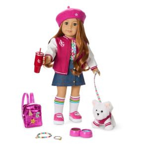 Truly Me™ 18-inch Doll #103, Puppy, Mini Backpack & Accessories AG™ Star Squad Bundle