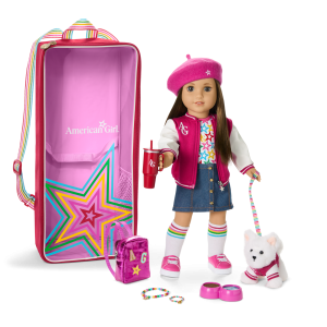 Truly Me™ 18-inch Doll #107, Accessories, Puppy & Doll Carrier