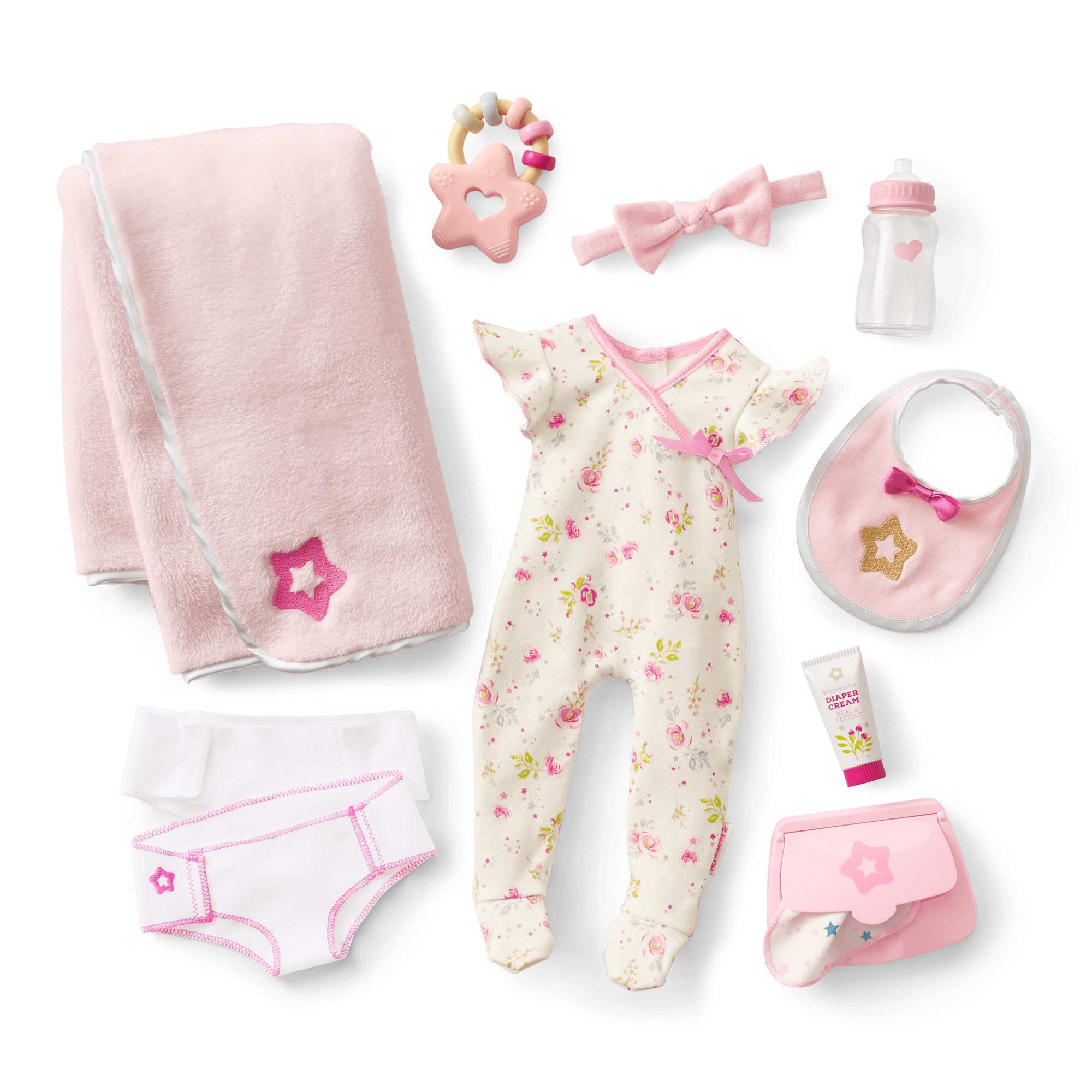 Bitty Baby® Doll #4 with black hair Care & Play Set - Image 2
