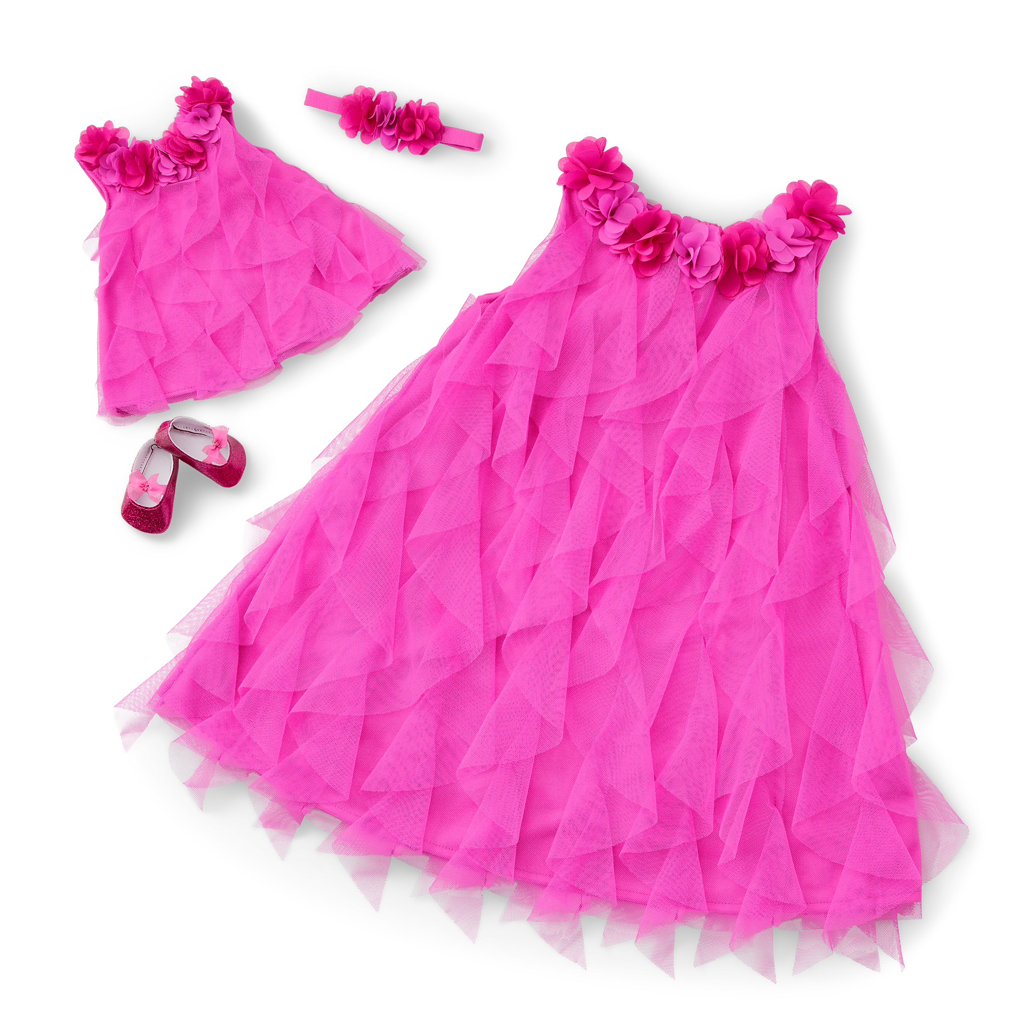Party-Pink Birthday Dresses for Little Girls & Bitty Baby® Dolls - Image 3