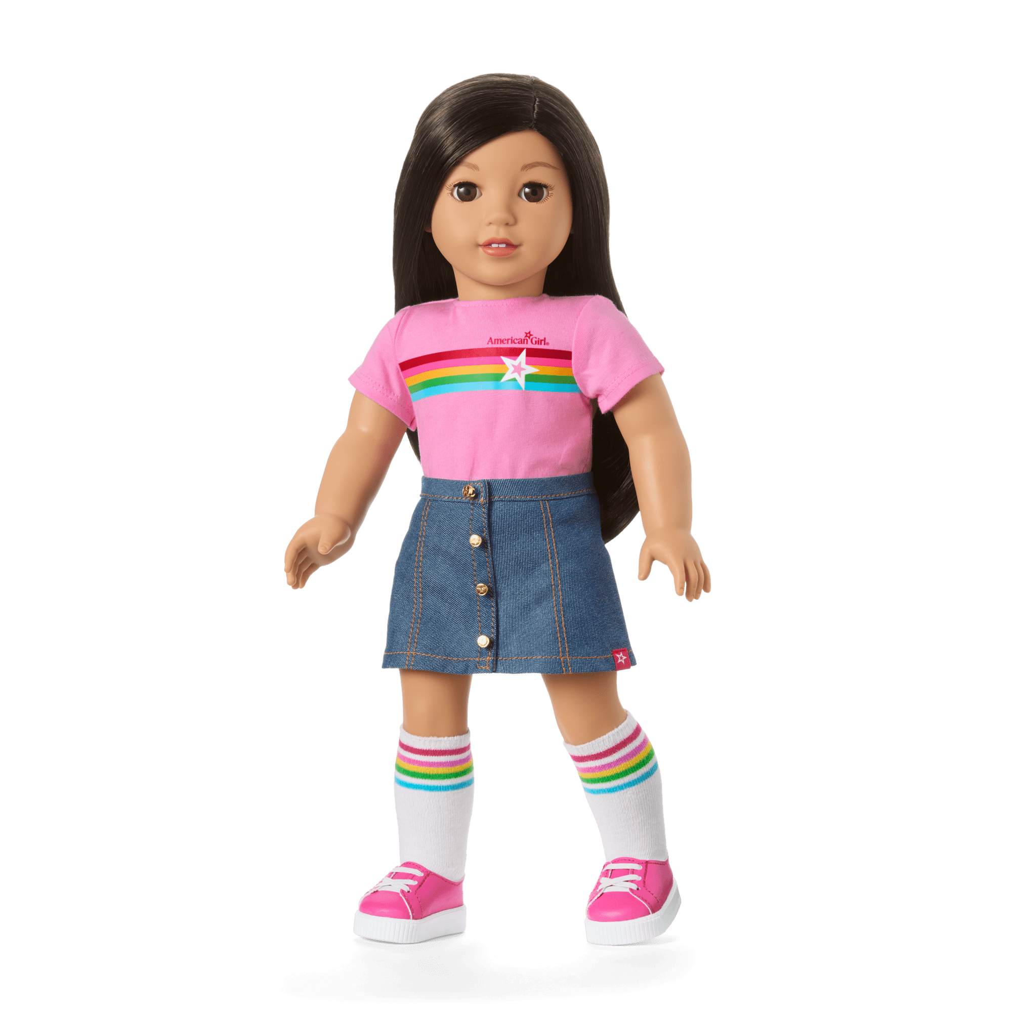 Truly Me™ 18-inch Doll #124 with straight black-brown hair - Image 10