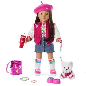 Truly Me™ 18-inch Doll #124, Puppy, Mini Backpack & Accessories AG™ Star Squad Bundle