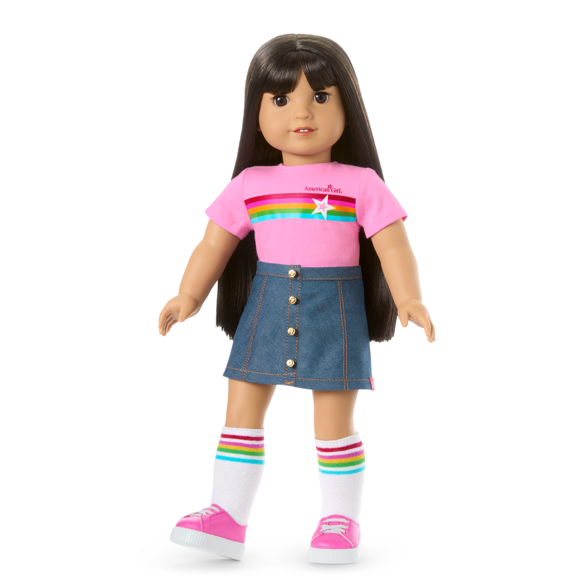 Truly Me™ 18-inch Doll #130 with straight black-brown hair - Image 10