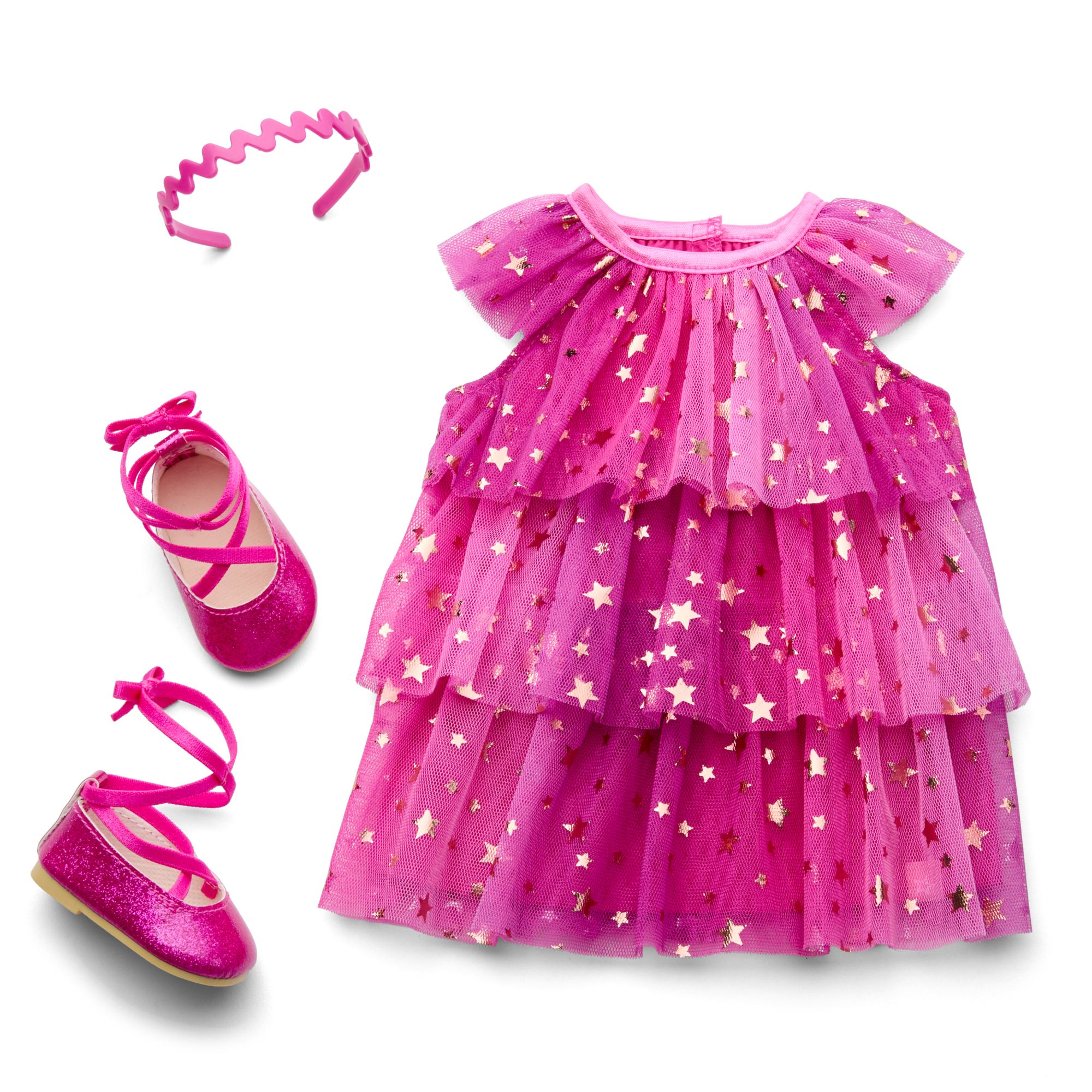 Pink Party-Ready Dress & Party Accessories for 18-inch Dolls - Image 9
