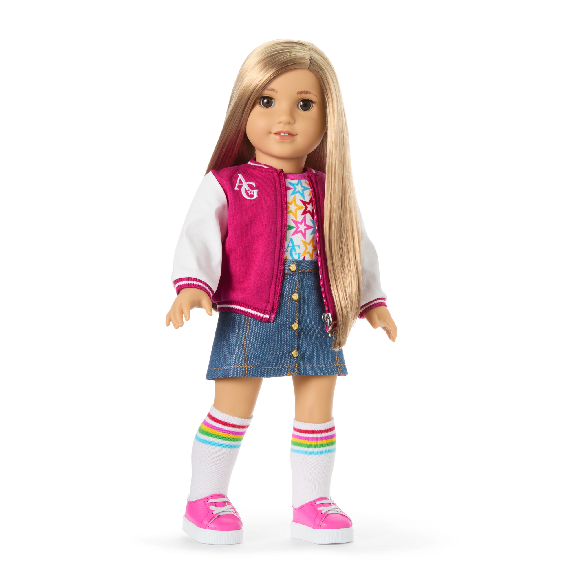 Truly Me™ 18-inch Doll #131 with straight blonde hair