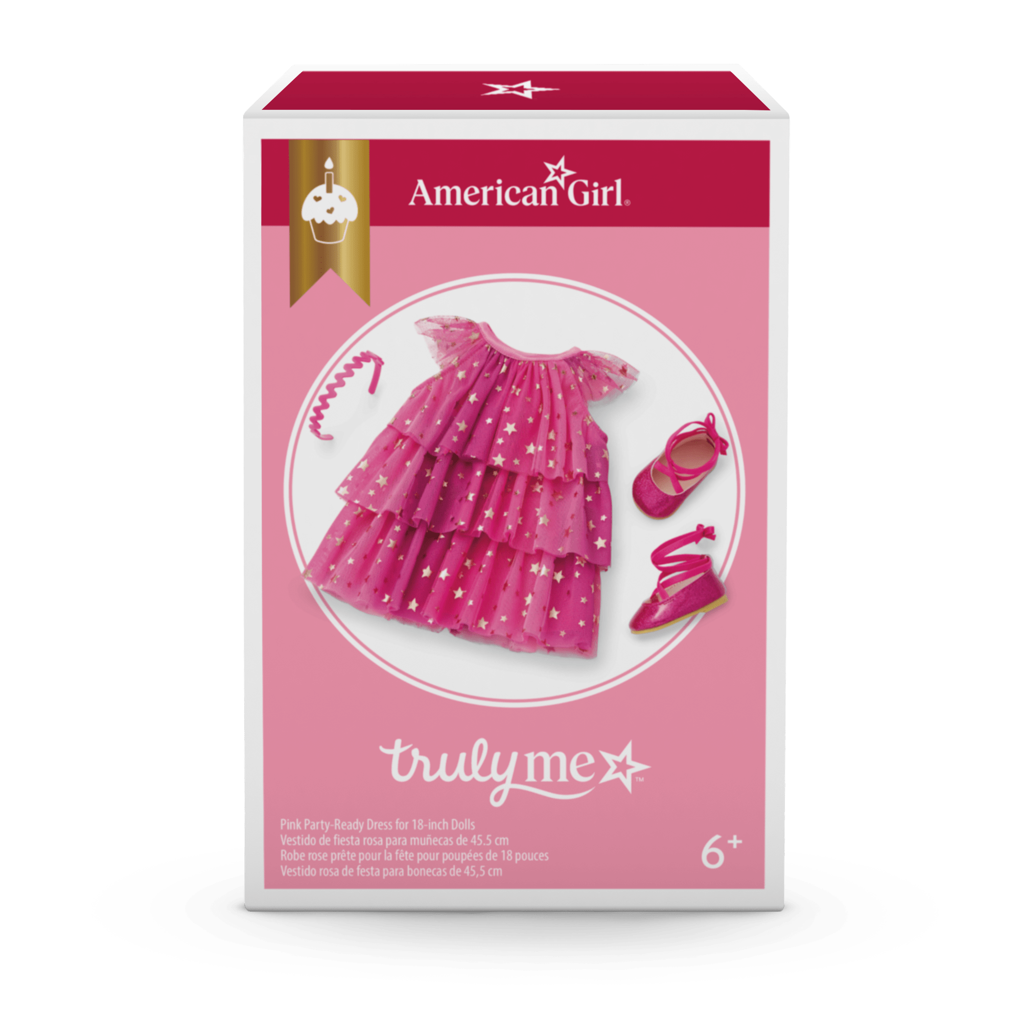 Pink Party-Ready Dress & Party Accessories for 18-inch Dolls - Image 10