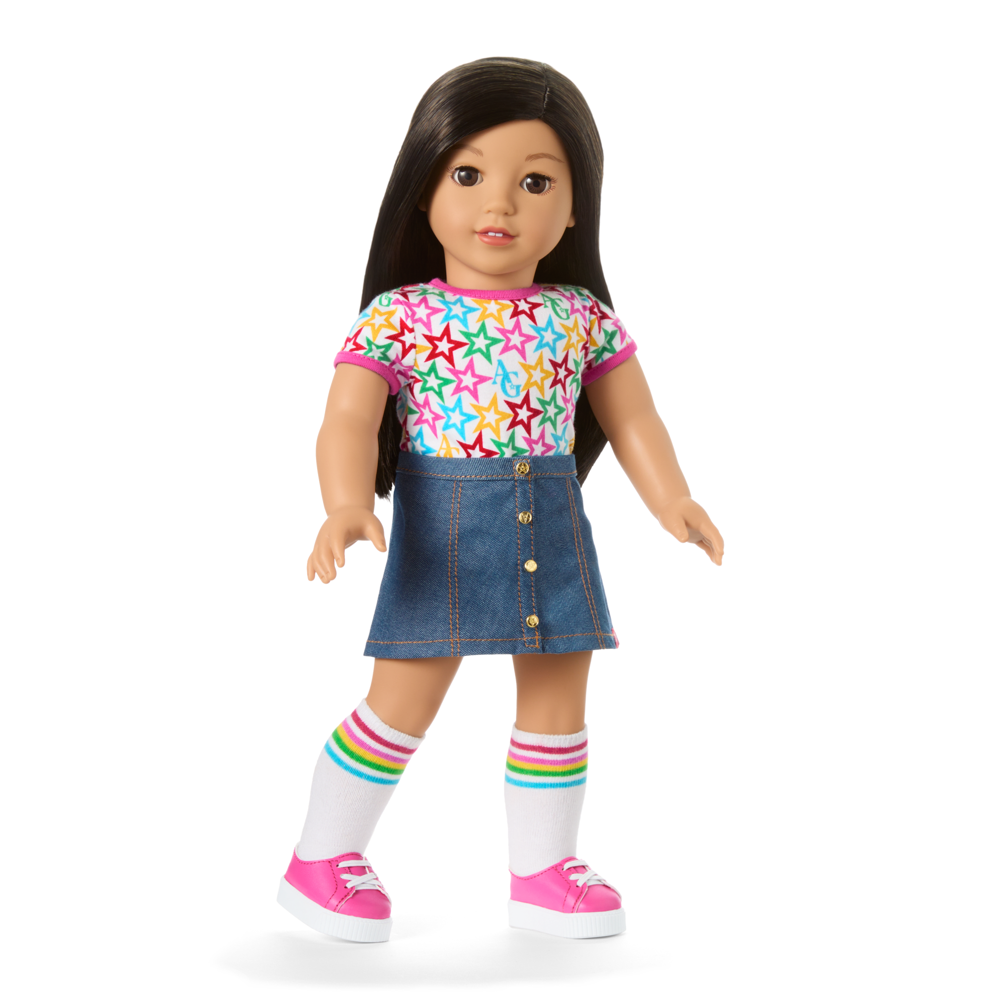 Truly Me™ 18-inch Doll #124 with straight black-brown hair - Image 6