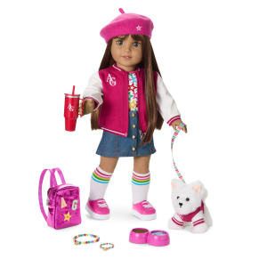 Truly Me™ 18-inch Doll #122, Puppy, Mini Backpack & Accessories AG™ Star Squad Bundle