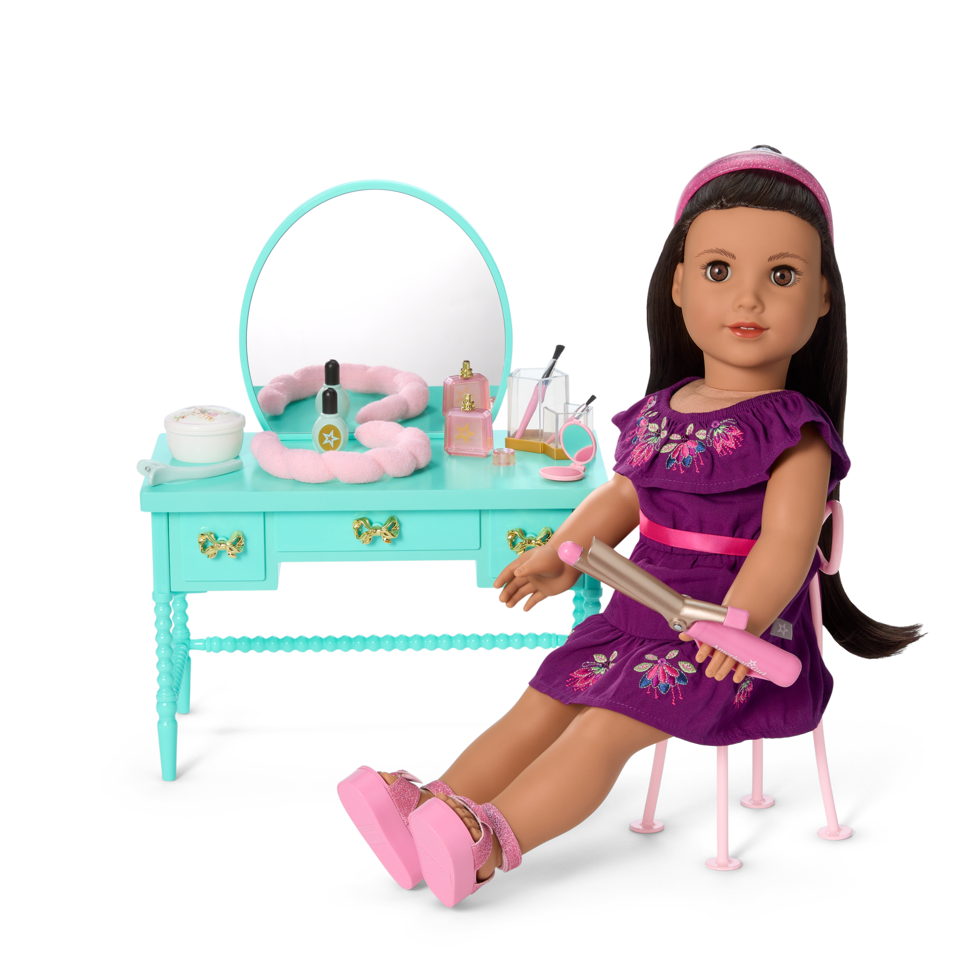 Raquel’s™ Vintage Vanity for 18-inch Dolls (Girl of the Year™ 2026) - Image 2