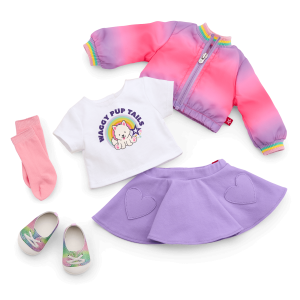 Summer’s™ Waggy Pup Tails™ Outfit for 18-inch Dolls (Girl of the Year™ 2025)
