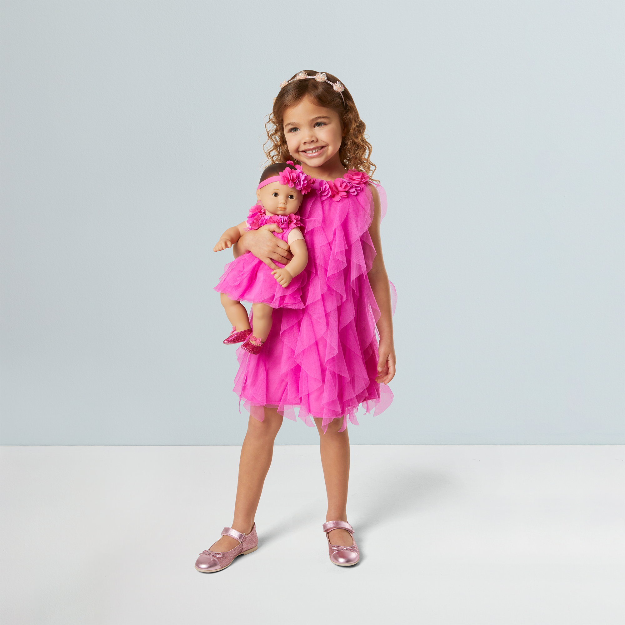 Party-Pink Birthday Dresses for Little Girls & Bitty Baby® Dolls - Image 2