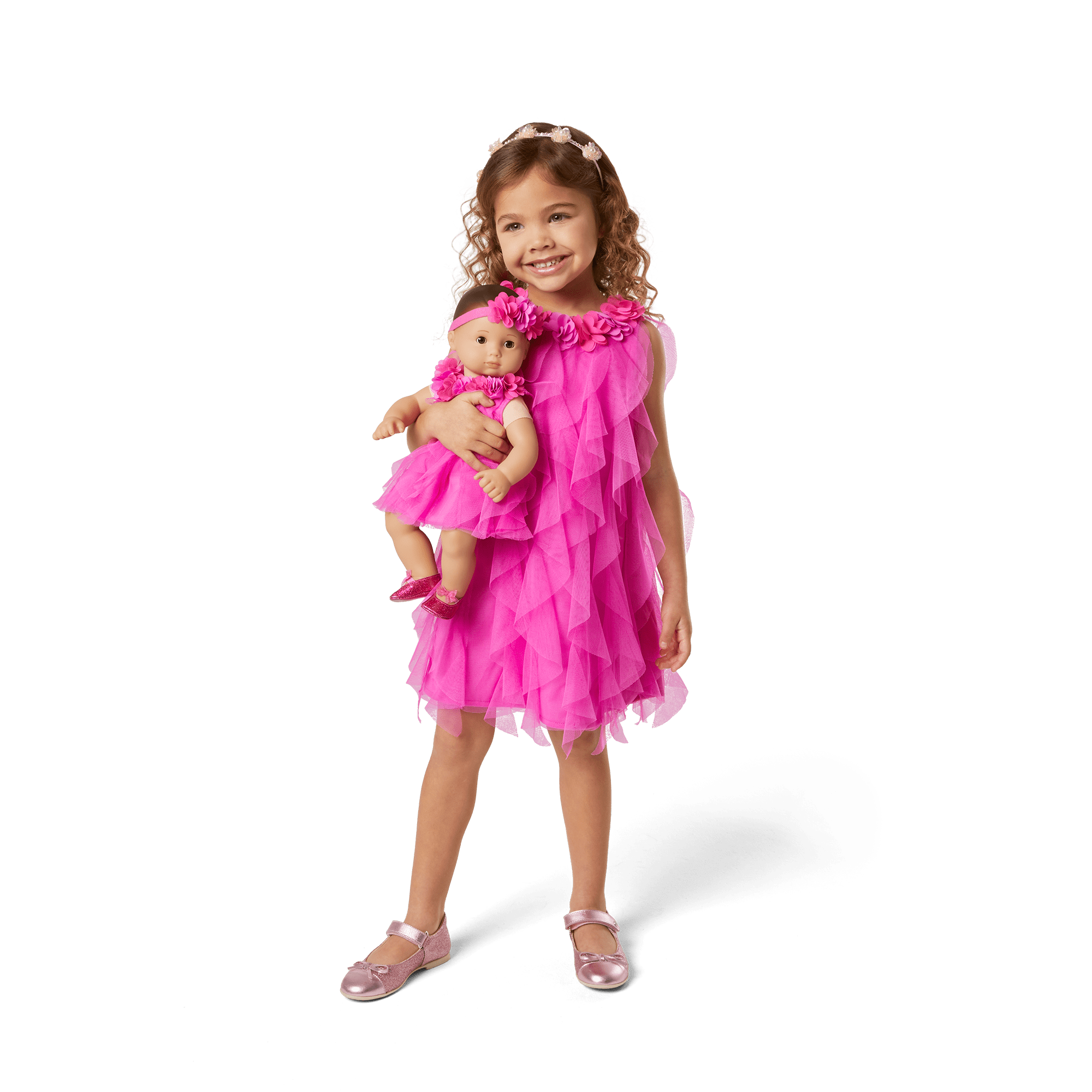 Party-Pink Birthday Dresses for Little Girls & Bitty Baby® Dolls