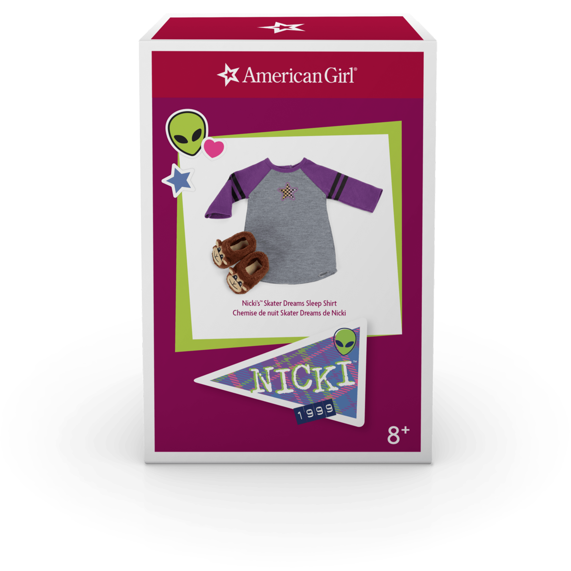 Nicki’s™ Skater Dreams Sleep Shirt for 18-inch Dolls (Historical Characters) - Image 6