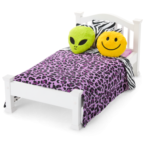 Nicki’s™ Bed & Animal-Print Bedding Set for 18-inch Dolls (Historical Characters)